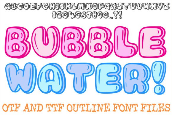 Bubble Water: A Playful Typeface for Fresh Designs