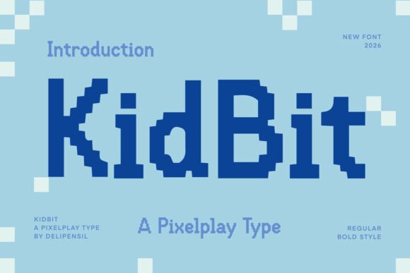 Kidbit: A Playful Pixel Typeface for Retro Designs
