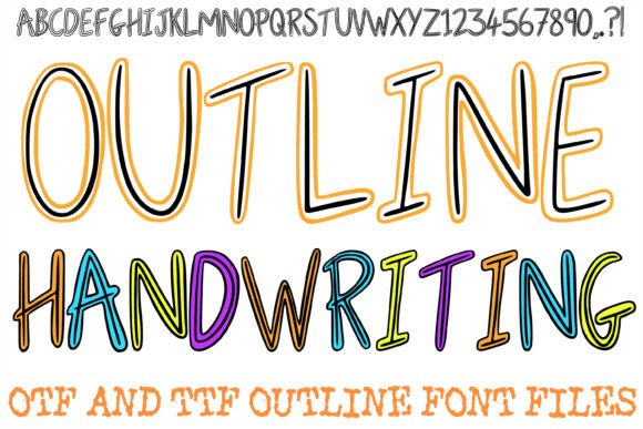 Outline Handwriting Font: A Modern Dual-Line Typeface