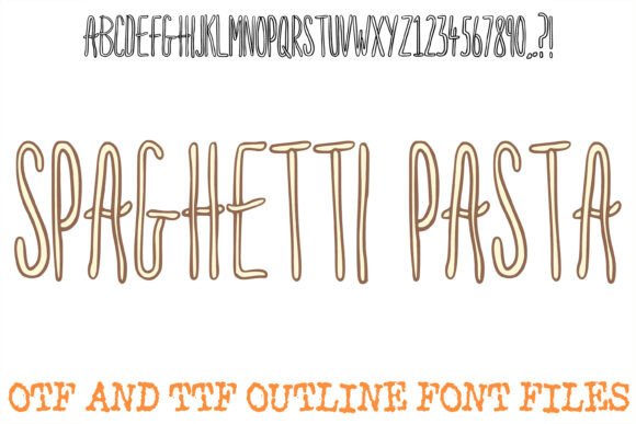 Spaghetti Pasta Font: A Taste of Typographic Elegance