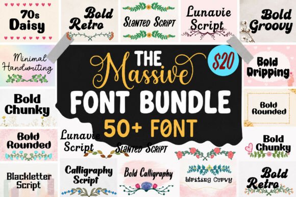The Massive Mega Bundle: Your All-in-One Font Collection