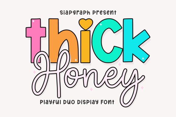Thick Honey Duo: Sweeten Your Designs with This Playful Typeface